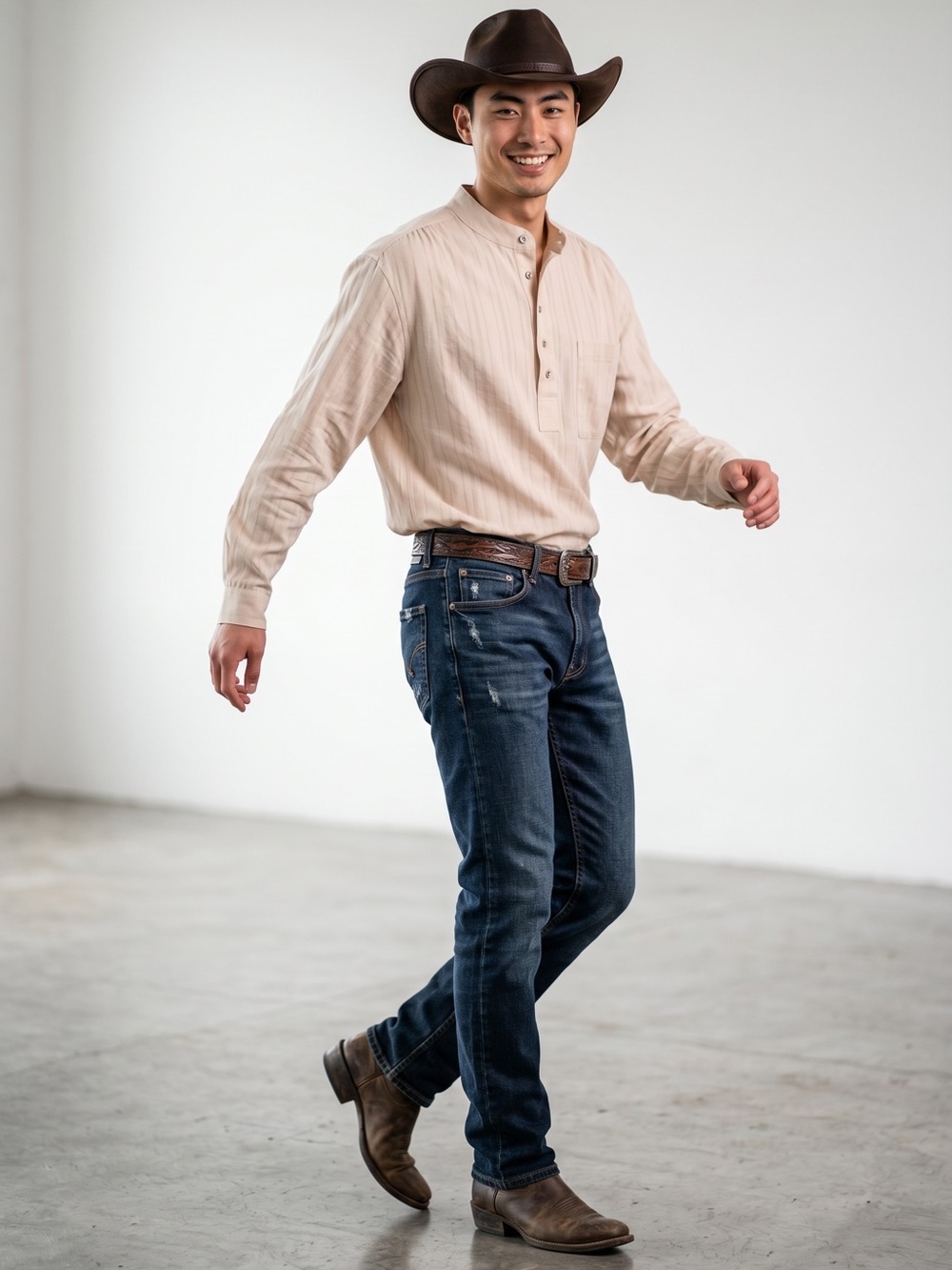 Range wear by Scully western railroad shirt with banded collar. SizeXL GUC
